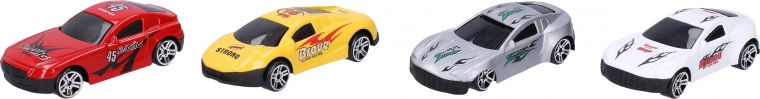 Metal toy car 8 cm with free-rolling wheels