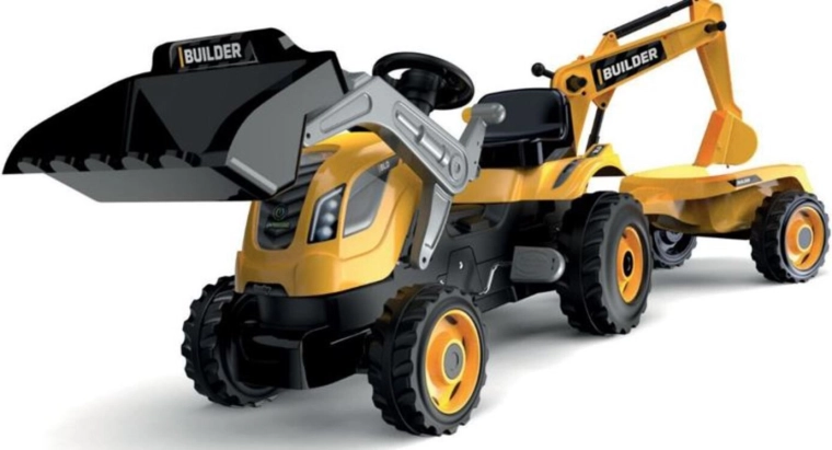 Front excavator and rear digger