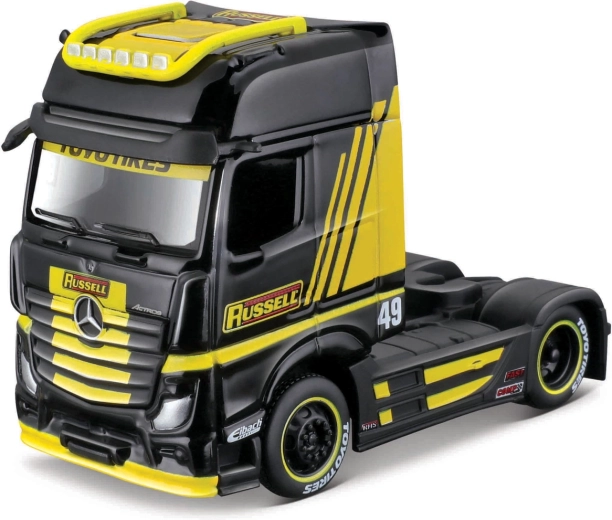 Maisto Mercedes-Benz Actros 1851 черно-жълт 1:64
