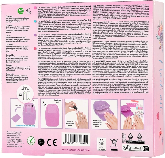 Souza! kids' nail polish set with accessories and hair dryer