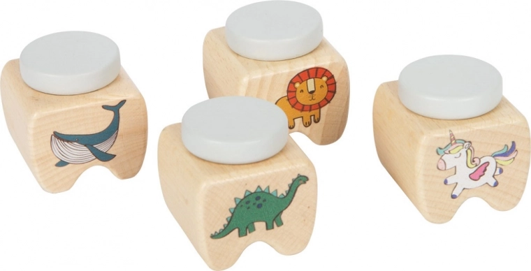 Wooden milk tooth boxes small foot – set of 4 pcs