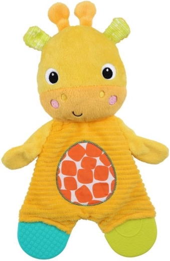 Bright Starts плюшена чесалка Snuggle & Teethe слонче за бебета