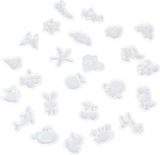 24 moulds with cheerful designs