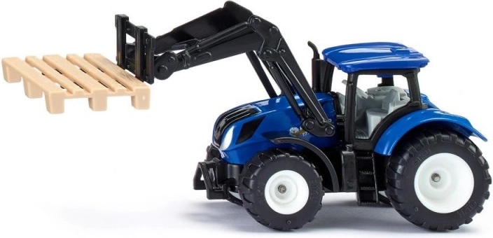 Трактор Siku New Holland с палетни вилици и палет