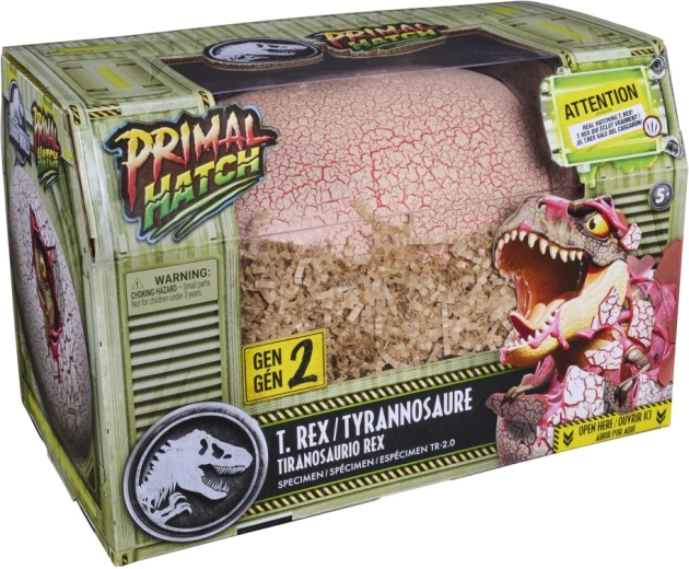 Primal Hatch интерактивен T-Rex, излюпващ се от яйце, сив
