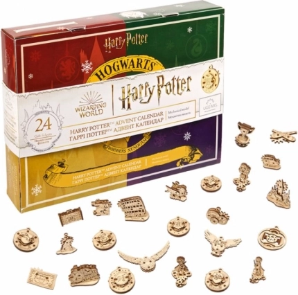 Ugears 3D дървен механичен пъзел Harry Potter Адвент календар