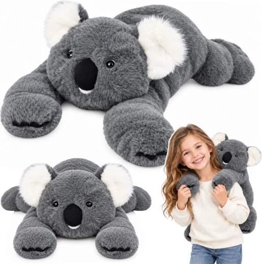 Plush Koala with Long Paws, Gray, 60 cm