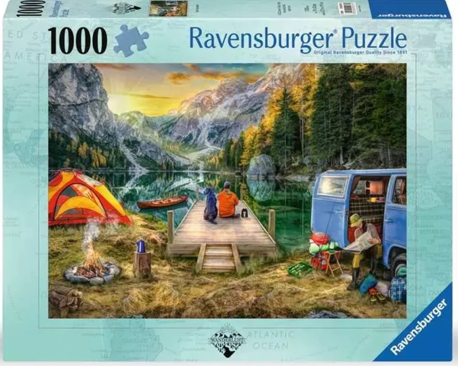 Пъзел Ravensburger „Спокойствие в къмпинга“ – 1000 части
