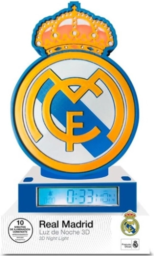 3D lamp with alarm clock and Hala Madrid anthem Real Madrid