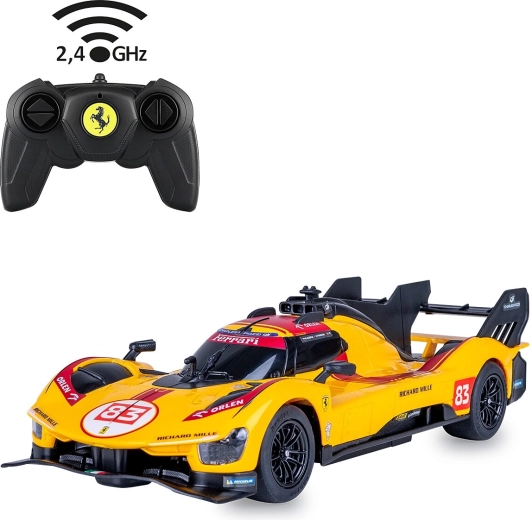 Дистанционно управляема кола JAMARA Ferrari 499P-N83 1:24 жълта