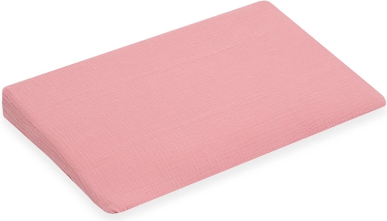 Muslin pillowcase for baby wedge pillow New Baby Standard 59 × 37 cm pink