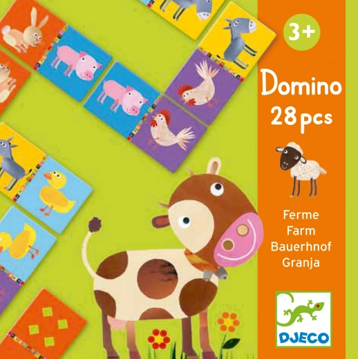 Djeco Domino Granja: Детска образователна игра с животни