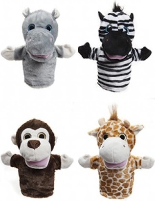 Plush wild animals finger puppet 24 cm - 1 piece