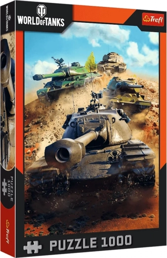 Пъзел 1000 части WORLD OF TANKS: танкове в битка Trefl