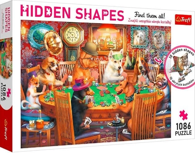 Пъзел TREFL Hidden Shapes – Игрална вечер, 1086 части