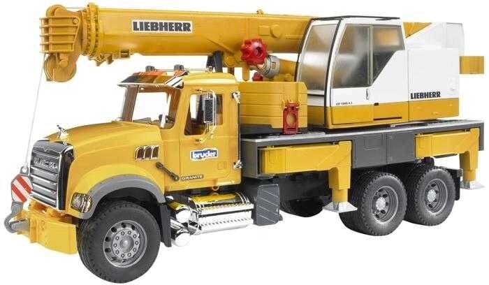 Bruder MACK Granite автокран LIEBHERR 1:16