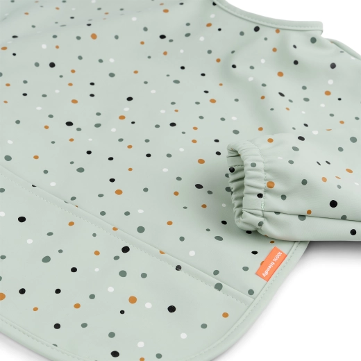 Done by Deer лигавник с ръкави и джоб Happy dots зелен