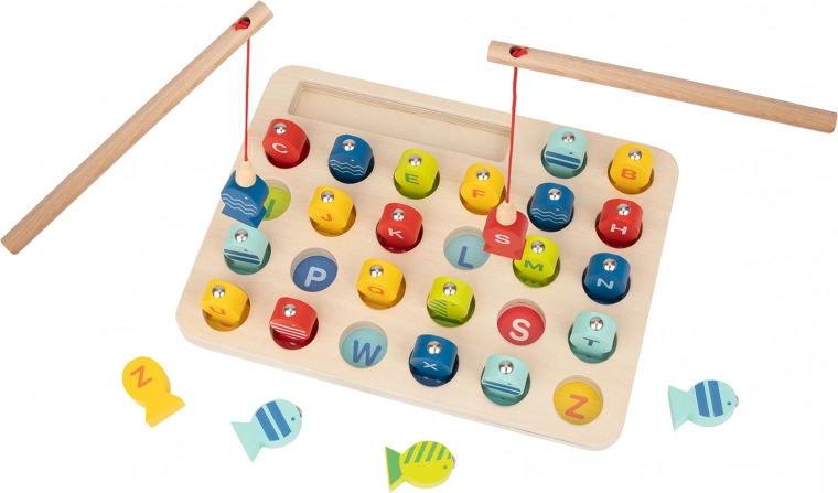 Wooden Fishing Game Learning Letters Tooky Toy