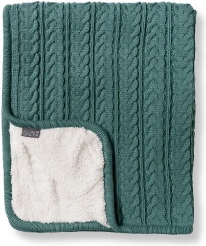 VINTER & BLOOM reversible blanket Cuddly misty green