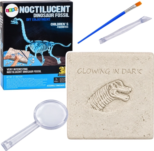Brachiosaurus Dinosaur Excavation Archaeology Kit with Glowing 3D Skeleton