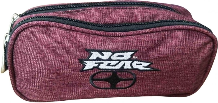 Two-compartment zip pencil case No fear