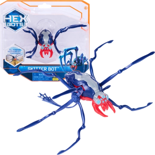 Spin Master Hex Bots Skitter Bot роботизиран син паяк - 1 брой