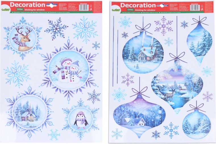 Коледна декорация за прозорец 41 × 29 см