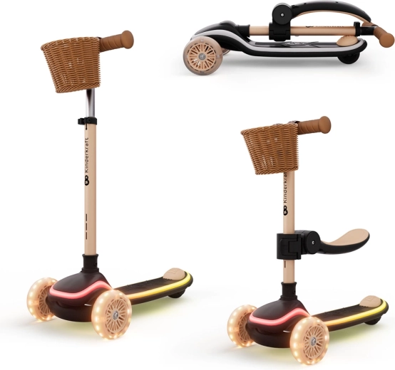 Kinderkraft raket up 2в1 тротинетка и баланс колело със седалка beige