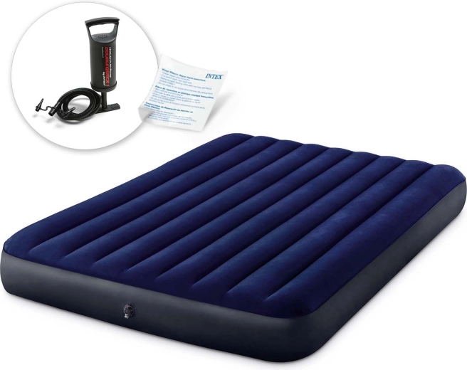 Intex air mattress with hand piston pump 203 x 152 x 25 cm