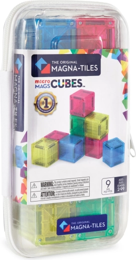 MAGNA-TILES microMAGS magnetic construction set travel kit cubes - 9 pcs