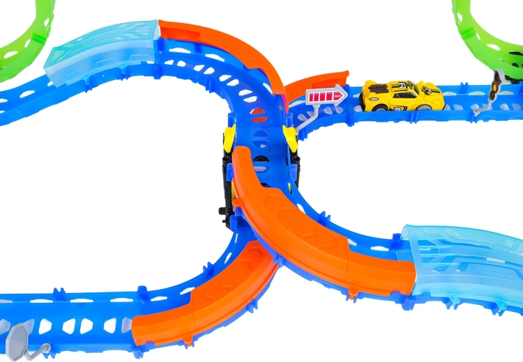 Модулна писта с предпазни бариери и пренареждащи се участъци