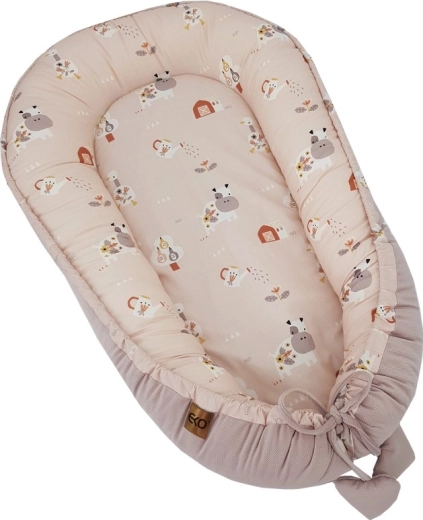 EKO гнездо за бебе Velvet bees beige 90 × 60 cm