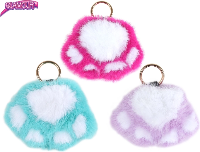 Glamour plush keychain cat paw 9 cm