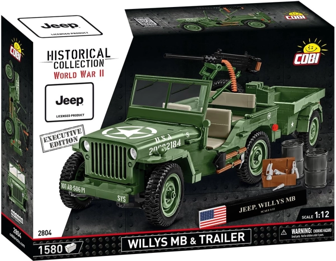 Cobi джип Willys MB с ремарке 1:12 Executive Edition