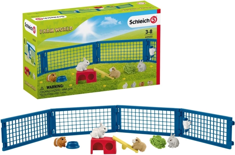 Schleich Rabbit and Guinea Pig Run Farm World