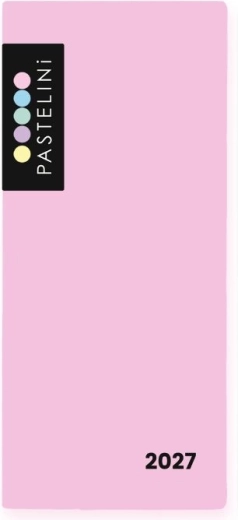 PASTELINI Monthly Diary 2027, Pink, in a PVC cover