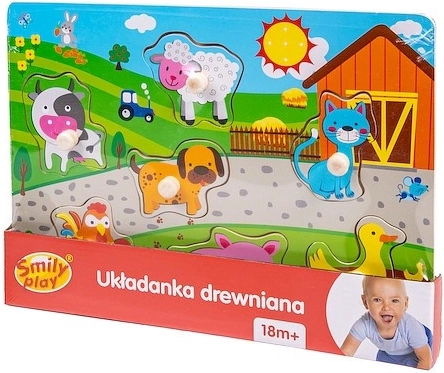 Дървен пъзел Ферма с животни