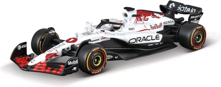 Модел F1 Bburago Oracle Red Bull Racing RB21 2025 Max Verstappen 1:18 с каска