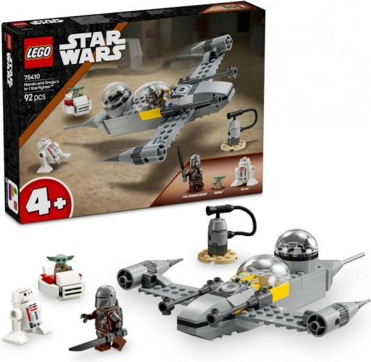LEGO® Star Wars™ 75410 Мандо, Грогу и изтребител N-1 Starfighter™