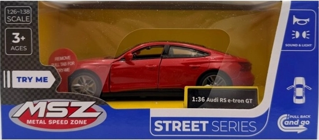 Модел Audi RS e-tron GT със светлини и звук, червен