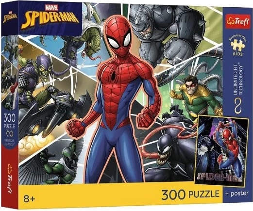 Детски пъзел Premium Plus Kids Spider-Man „Скрит герой“ 300 части