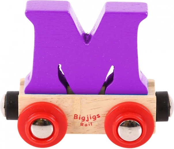 Wooden Wagon with Letter M BIGJIGS RAIL