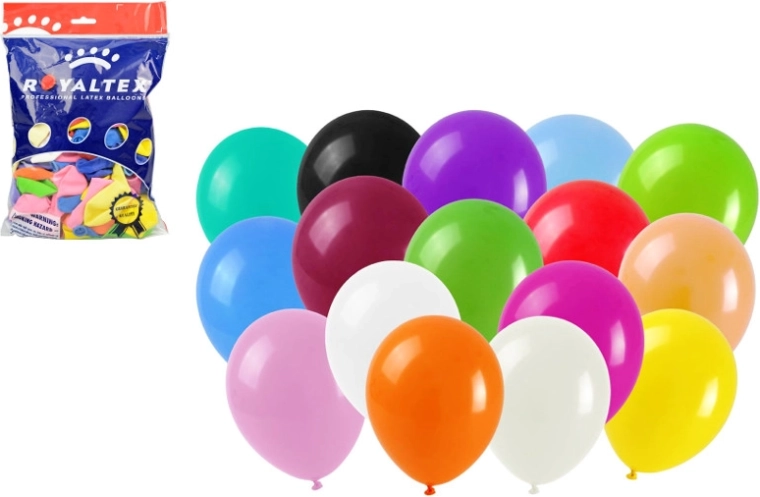 Pastel balloons 25 cm, mixed colors, 100 pcs