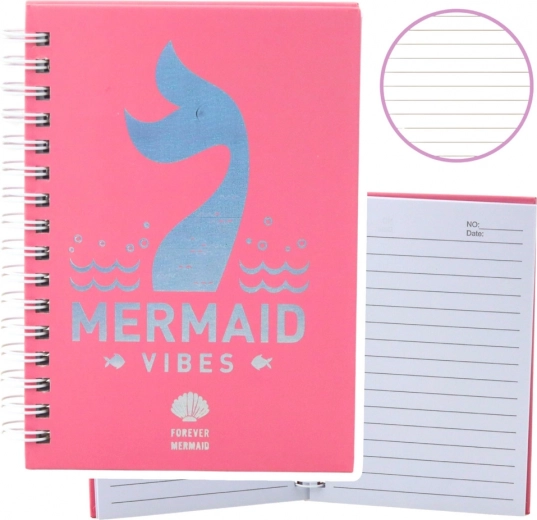 Notebook with a Pink Holographic Design A6 Format 80 Pages