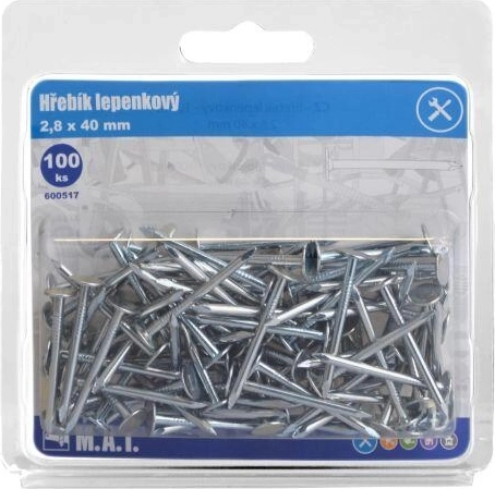 Картонени гвоздеи 40 × 2,8 мм, поцинковани (100 бр.)