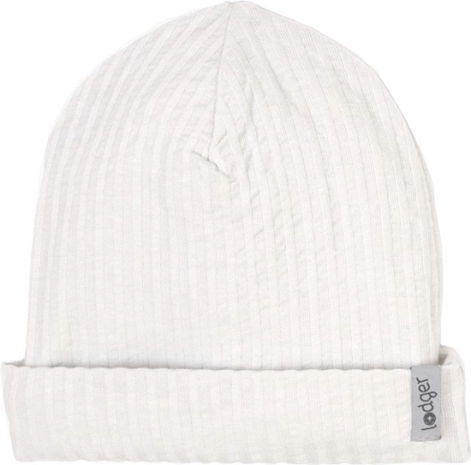 Lodger Beanie Seersucker Cloud Dancer cotton hat 0–6 months