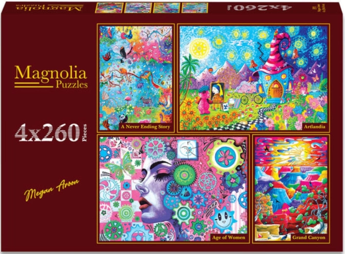 Magnolia puzzle Infinite Story – Art World, Power of Women and Grand Canyon (4x260 pieces)