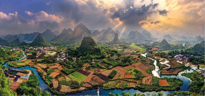 GIBSONS panoramic jigsaw puzzle Majestic Landscape (636 pieces)