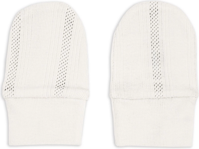 Lodger anti-scratch mittens Pointelle cream - 1 piece