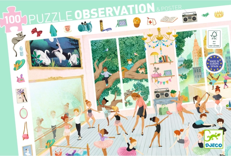 Djeco search-and-find puzzle Dance School 100 pieces